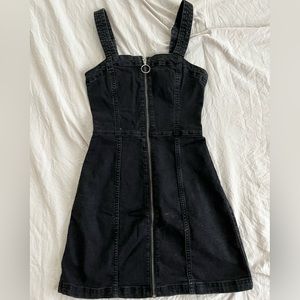 H&M black denim dress